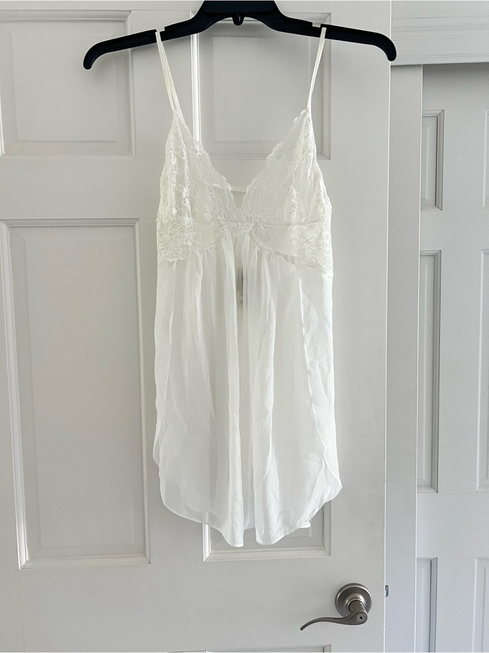 In Bloom White Lace & Chiffon Chemise